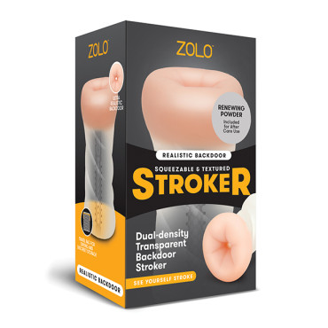 ZOLO Realistic Dual Density Transparent Backdoor Stroker