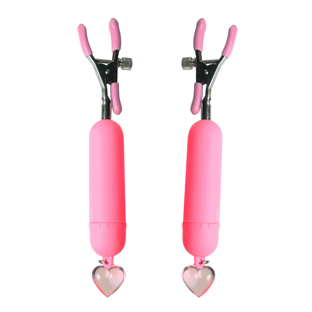 Pink Crush Vibrating Nipple Clamps