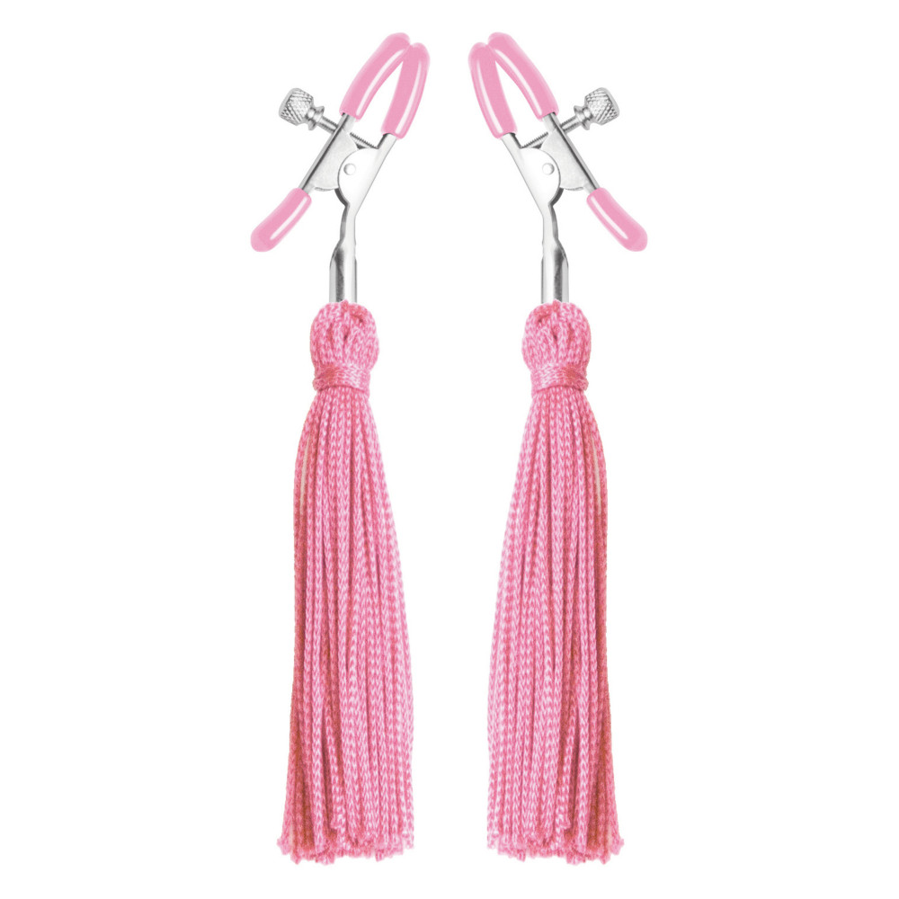 Tickle Me Pink Nipple Clamp Tassels