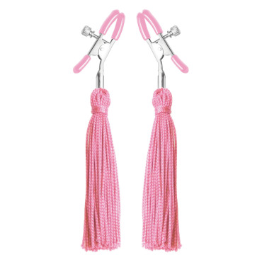 Tickle Me Pink Nipple Clamp Tassels