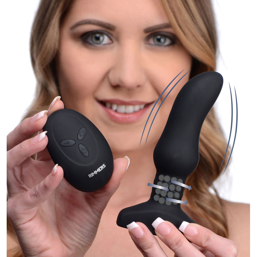 Slim M Curved Rimming Plug With Remote Control