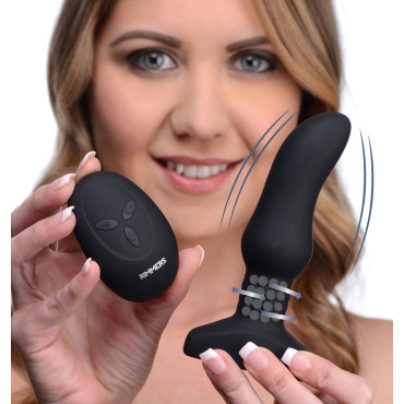 Slim M Curved Rimming Plug With Remote Control