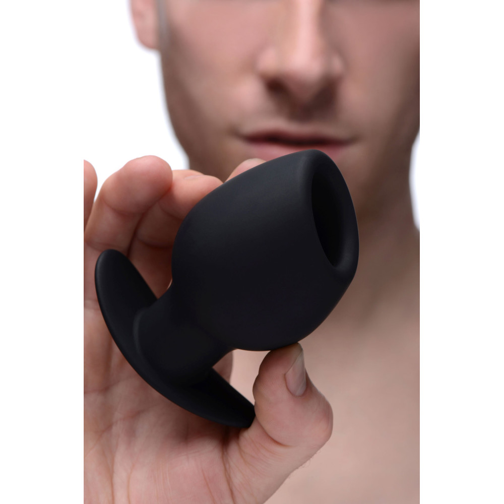 Ass Goblet Silicone Hollow Anal Plug - Small