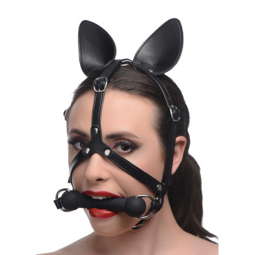 Dark Horse Pony Head Harness with Silicone Bit