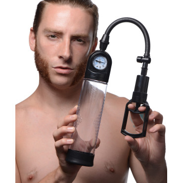 Trigger Penis Pump with Built-in Pressure Gauge