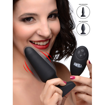 Worlds First Remote Control Inflatable 10X Vibrating Silicone Anal Plug