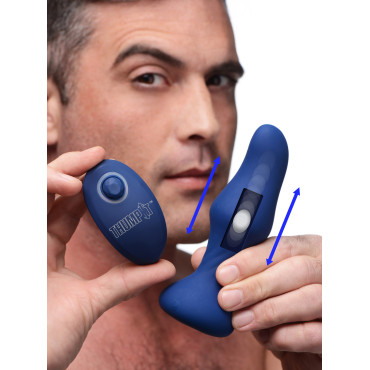 7X Slim Curved Thumping Silicone Anal Plug