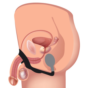 10X P-Bomb Silicone Cock and Ball Ring with Vibrating Anal Plug