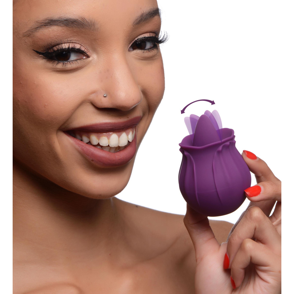 Bloomgasm Wild Violet 10X Silicone Clit Licking Stimulator - Purple